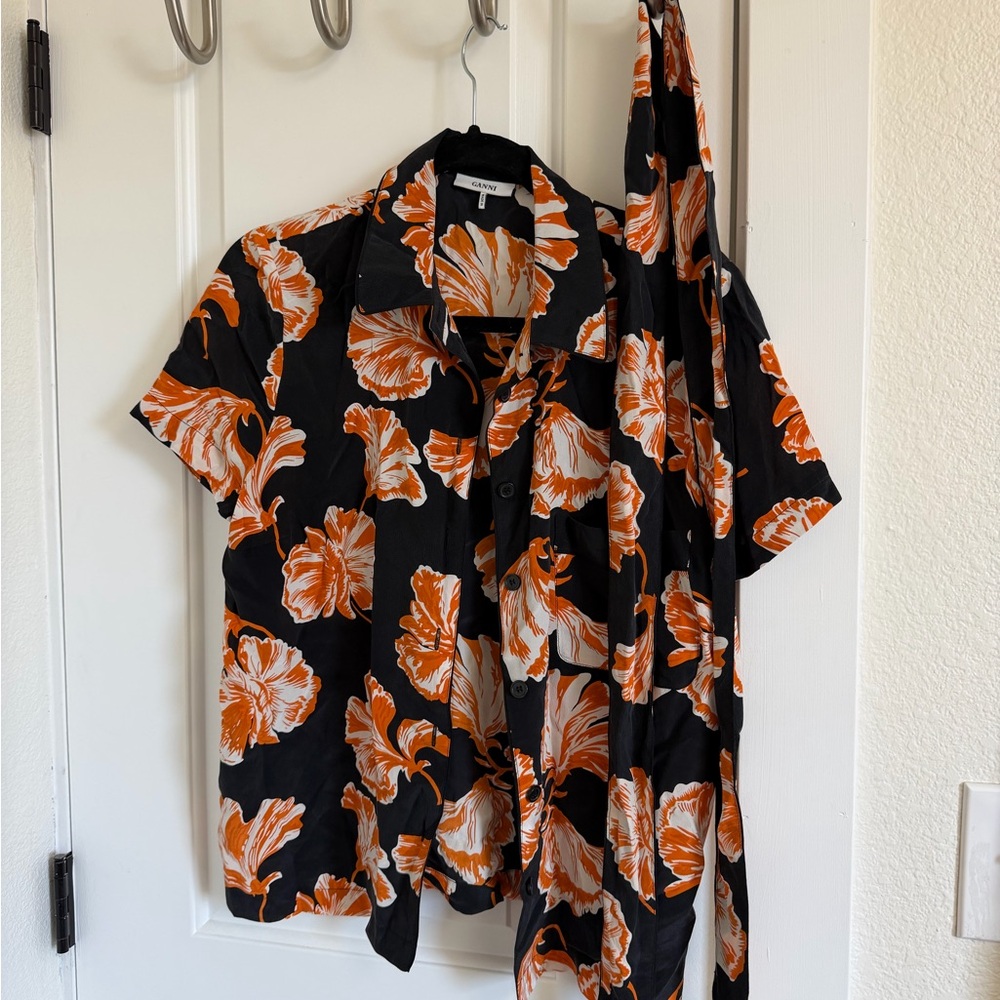 Ganni Silk Top